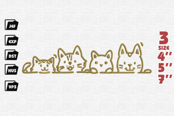 Cute Cats Peeking Embroidery Design Review