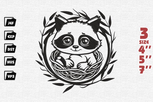 Cute Raccoon Embroidery Review for Apparel