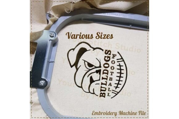 Reviewing the Bulldog Football Embroidery Design